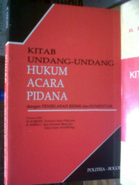 Kitab Undang - Undang Hukum Acara Pidana