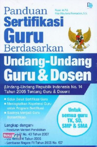 Image of Panduan sertifikasi guru berdasarkan undang-undang guru & dosen