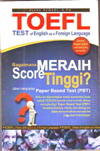 Image of TOEFL : TEST of English as a Foreign Language