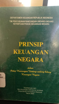 Prinsip Keuangan Negara  Dalam Paket Rancangan Undang-Undang Bidang Keuangan Negara