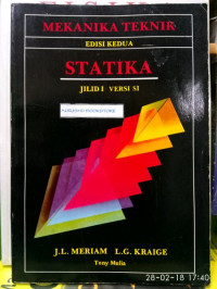 Image of Mekanika Teknik  Dinamika ed. 2 Jil.1 Versi SI