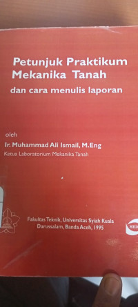 Image of Petunjuk Praktikum Mekanika Tanah dan Cara Menulis Laporan