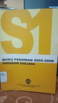 Buku Pedoman 2005-2006 Program sarjana. ( D. Kemalawati )