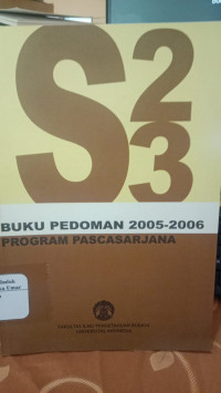 Image of Buku Pedoman 2005-2006 Program Pascasarjana. ( D. Kemalawati )