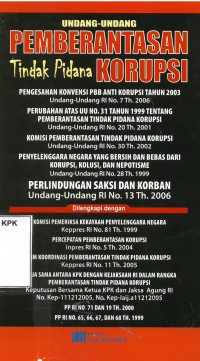 UNDANG-UNDANG Tindak Pidana KORUPSI