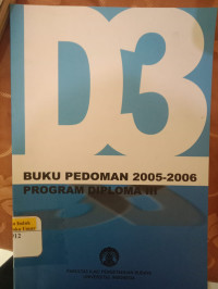 Image of Buku Pedoman 2005-2006 Program Diploma lll. ( D. Kemalawati )