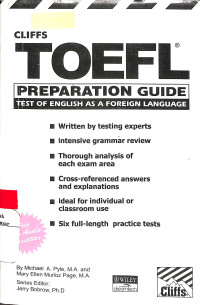 Image of CLIFFS Toefl Preparation Guide