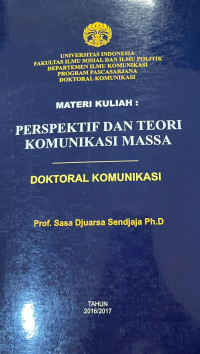 Image of Materi Kuliah: Perspektif dan Teori Komunikasi Massa