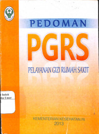 Image of Pedoman PGRS pelayanan gizi rumah sakit