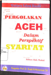 Image of Pergolakan Aceh Dalam Perspektif Syari'at