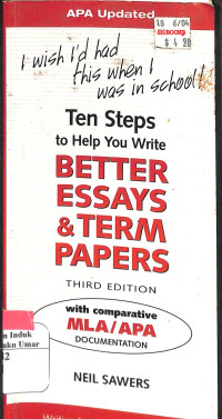 Image of Ten Steps to Help You Write Better Essays & Term Papers Ed.3
