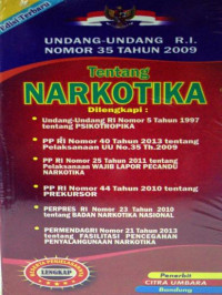 Image of Undang - Undang R.I Nomor 35 Tahun 2009 Tentang Narkotika