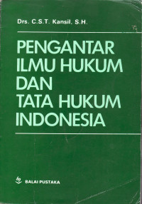 Image of Pengantar Ilmu Hukum dan Tata Hukum Indonesia