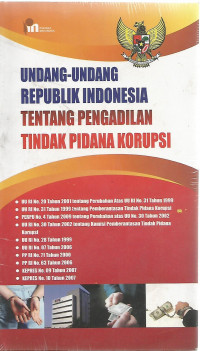 Image of Undang-undang republik indonesia tentang pengadilan pidana korupsi